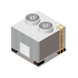冷却塔クーリングタワー洗浄整備