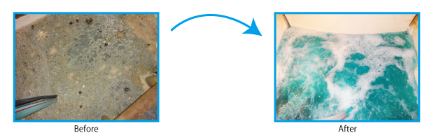 氷蓄熱ショウブライン、ナイブライン抜き取り入れ替え前後