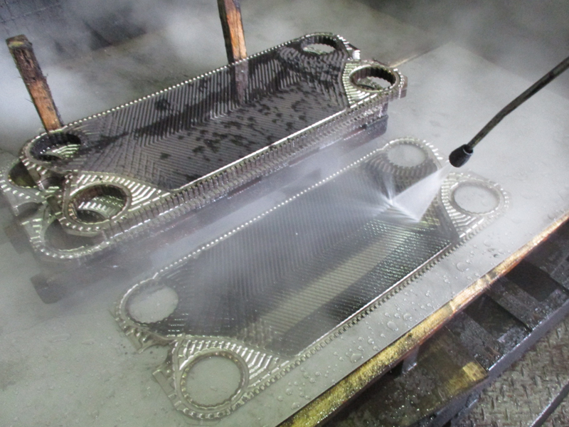 プレート式熱交換器高水圧洗浄